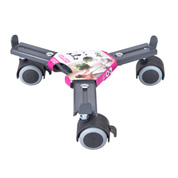 support a roulettes pour pot rond - anthracite